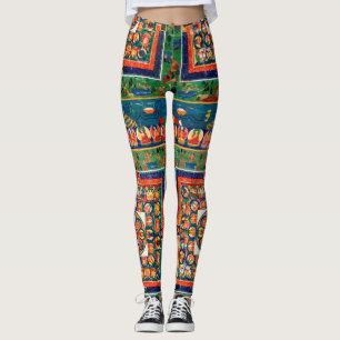 Leggings Diagrama cósmico de Mandala para meditación