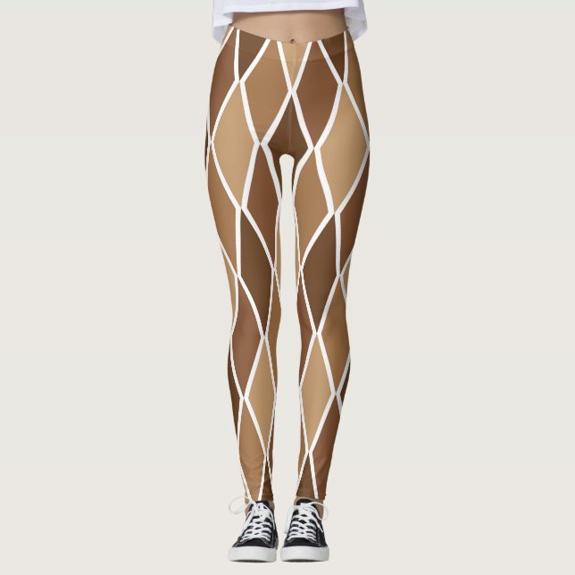 Leggings Diamante beige del Harlequin de Brown Argyle de (Anverso)