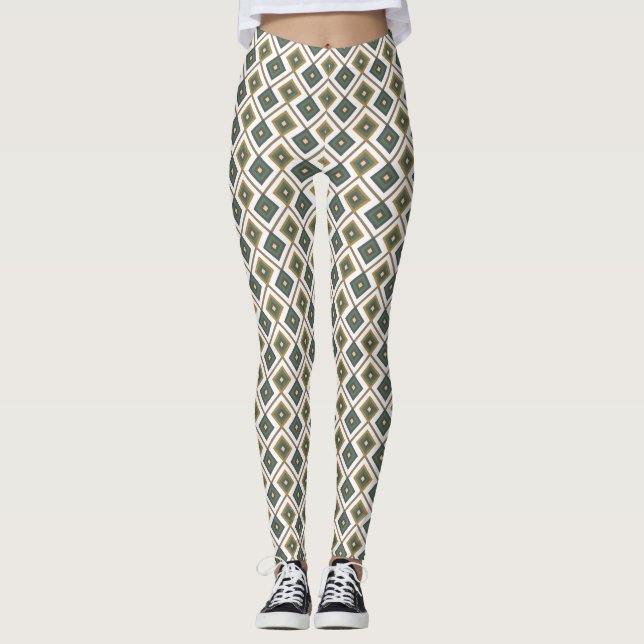 Leggings Diamante en verde (Anverso)