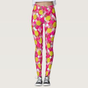 Leggings Diamante geométrico rosado colorido balón de bol
