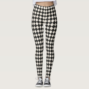 Leggings Diamantes blancos negros y antiguos