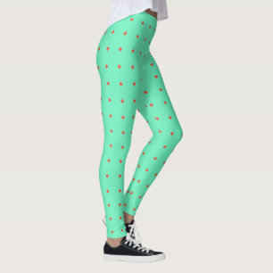 Leggings Diamantes de arcilla contra piernas turquesas