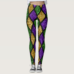 Leggings Diamantes de las baldosas, fondo festivo