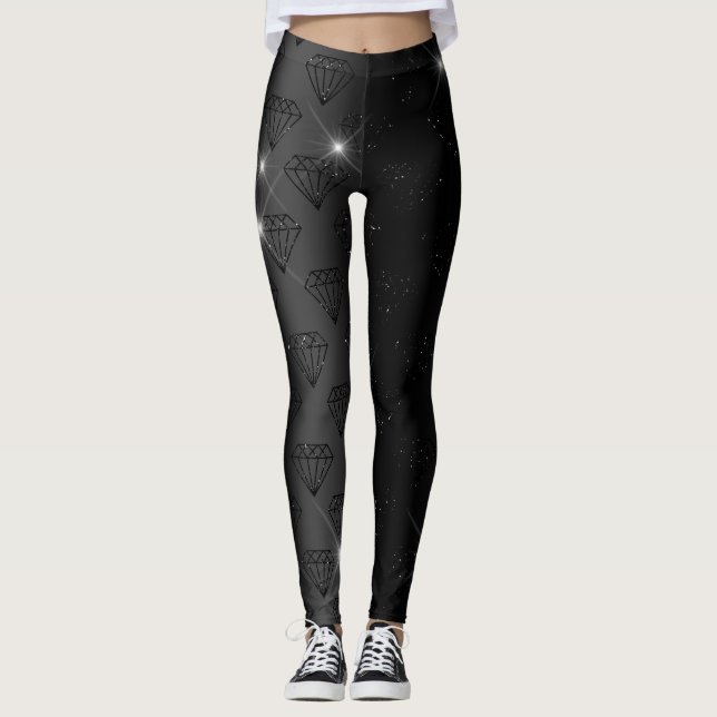 Leggings Diamantes negros (Anverso)