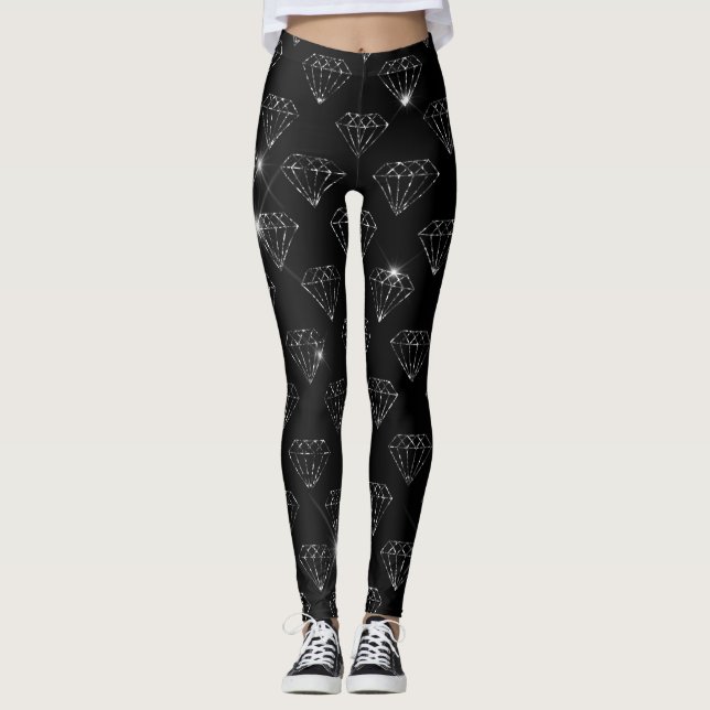 Leggings Diamantes negros (Anverso)