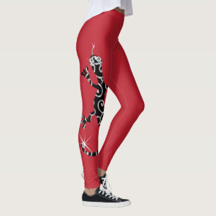 Leggings Diamond Gecko Lizard + antecedentes personalizado