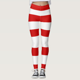 Leggings Días de fiesta blancos rojos del navidad de las