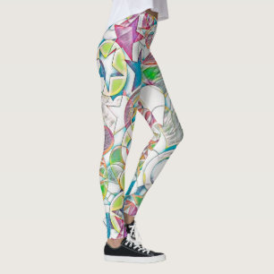 Leggings Dibujado a mano por EDDArt - Estrellas y Corazones