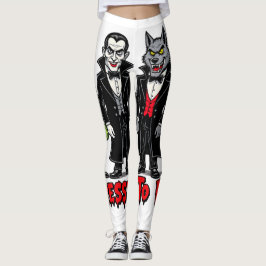 Leggings Dibujado para Matar Monstruos Clásicos de Película