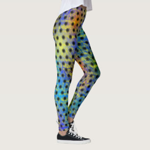 Leggings Dibujar círculos de borde en un fondo de color