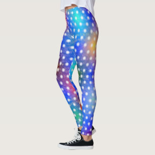 Leggings Dibujar círculos de borde en un fondo de color