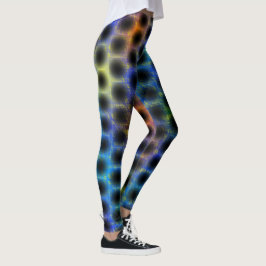 Leggings Dibujar círculos de borde en un fondo de color