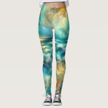 Dibujo abstracto de océano con pasteles duros