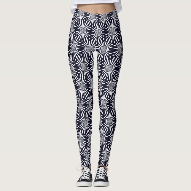 Leggings Dibujo abstracto moderno de fuegos artificiales en (Anverso)