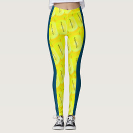 Leggings Dibujo abstracto MODERNO en - amarillo azul