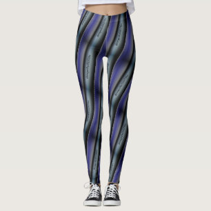 Leggings Dibujo abstracto MODERNO en azul-gris-negro