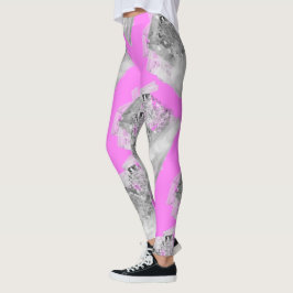 Leggings Dibujo abstracto MODERNO en gris rosa claro
