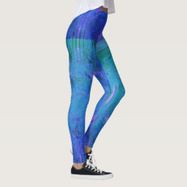 Leggings Dibujo abstracto MODERNO en mosaico-azul-verde