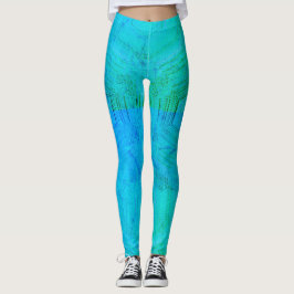 Leggings Dibujo abstracto MODERNO en mosaico verde claro
