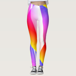 Leggings Dibujo abstracto MODERNO en rosa-amarillo-azul-roj