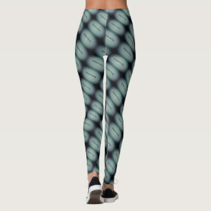 Leggings Dibujo abstracto MODERNO en verde claro blanco