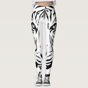Leggings Dibujo animado blanco del tigre