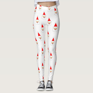 Leggings dibujo animado de papa noel feliz navidad