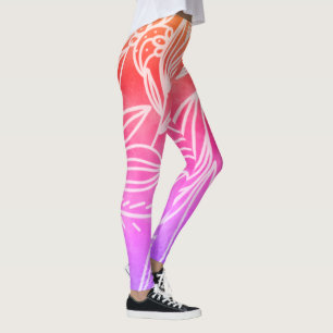 Leggings Dibujo Botánico Rosa y Dorado de Unicornio