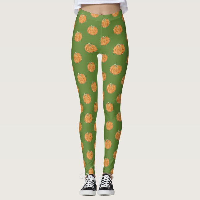 Leggings Dibujo de calabaza (Anverso)