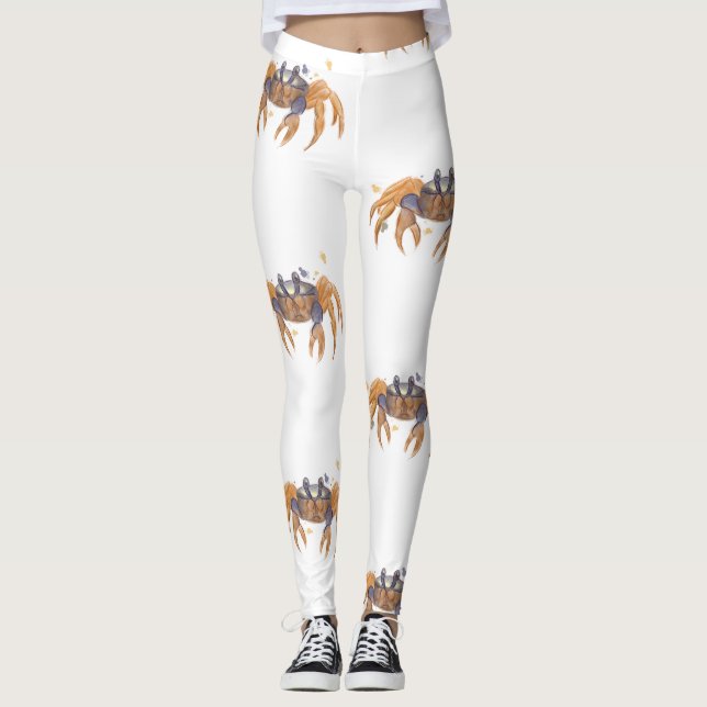 Leggings Dibujo de cangrejo a granel (Anverso)