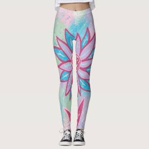 Leggings Dibujo de Flor Pastel Adorable