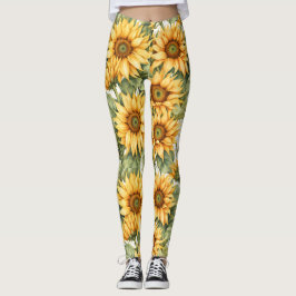 Leggings Dibujo de girasoles
