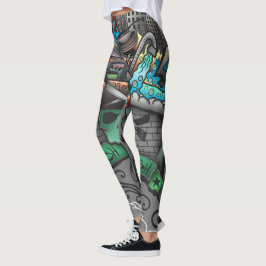 Leggings Dibujo de graffiti de lavavajillas