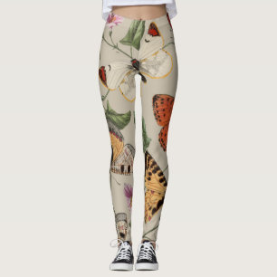 Leggings Dibujo de la Colección de Mariposas y Polillas de 