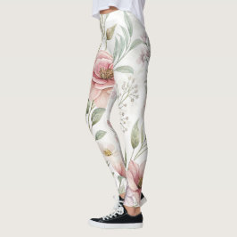 Leggings Dibujo de patrón de flor