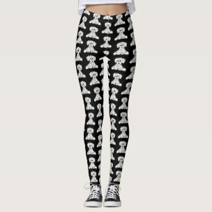 Leggings Dibujo de perro de peluche dálmata contorno simple