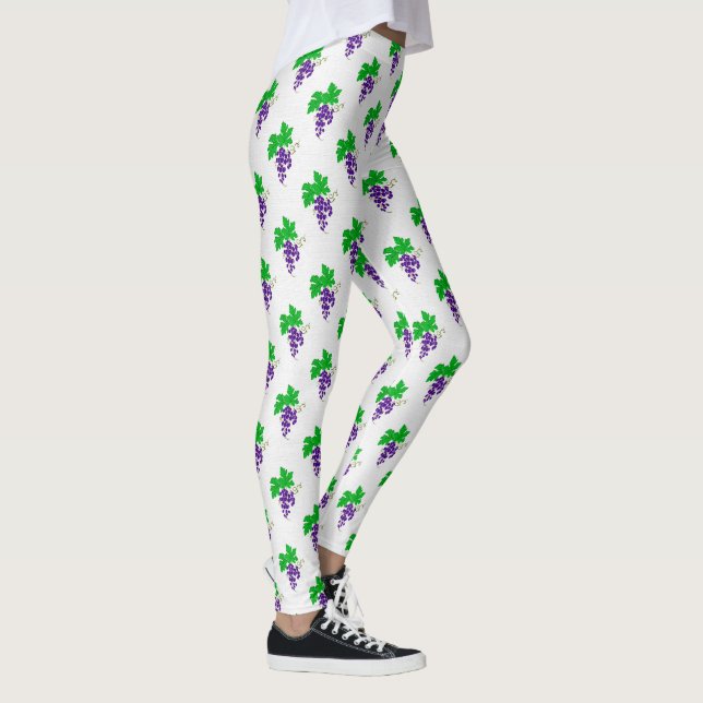 Leggings Dibujo de Vid Morada (Derecha)
