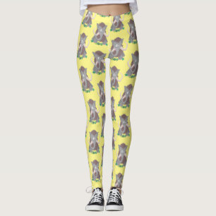 Leggings Dibujo divertido de mamut lanudo de dibujos animad