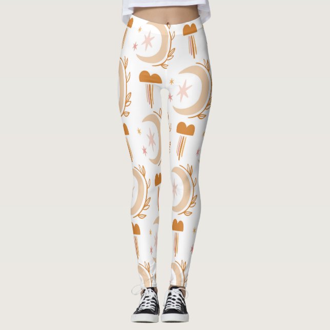 Leggings Dibujo simple de flor (Anverso)