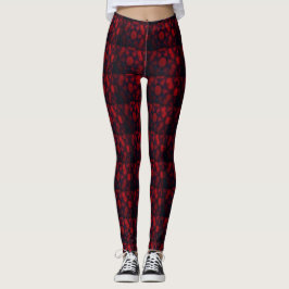 Leggings Dibujos abstractos MODERNOS en mosaico rosa-negro-