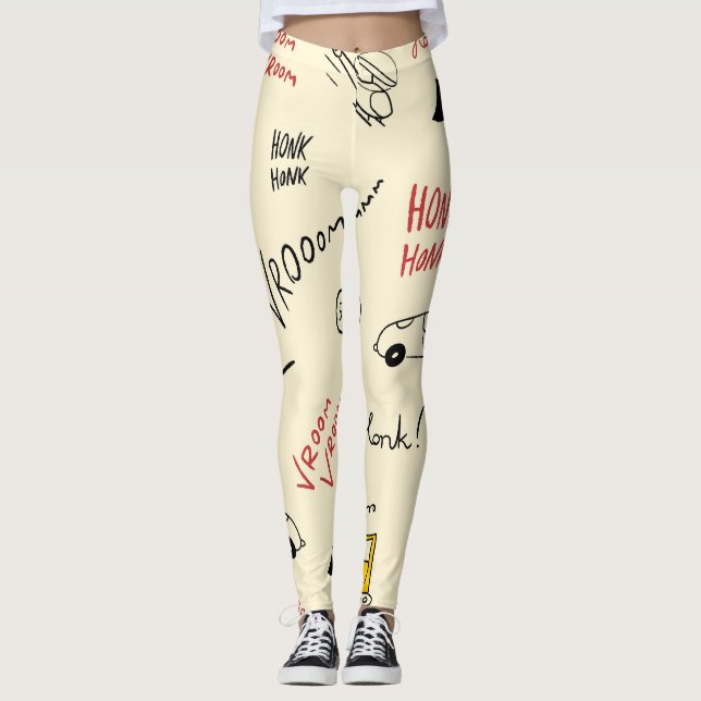 Leggings Dibujos de coches sin problemas: Hoja de cama para (Anverso)