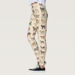 Leggings Dibujos de perros de época con estampado<br><div class="desc">Colección de dibujos de perros vintage de la serie de tarjetas de intercambio Dogs of the World emitida en 1890 para promover los cigarrillos de los antiguos jueces. La serie de 50 imágenes con tarjeta está disponible en dominio público. Muchas razas familiares de perros, como Basset Hound, Saint Bernard, Dachshund,...</div>