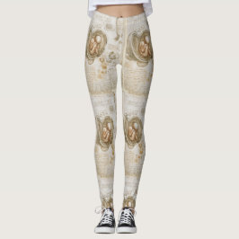 Leggings Dibujos del feto de da Vinci