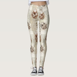Leggings Dibujos del feto de da Vinci