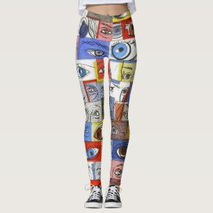 Leggings Dibujos salvajes de la diversión y únicos locos 