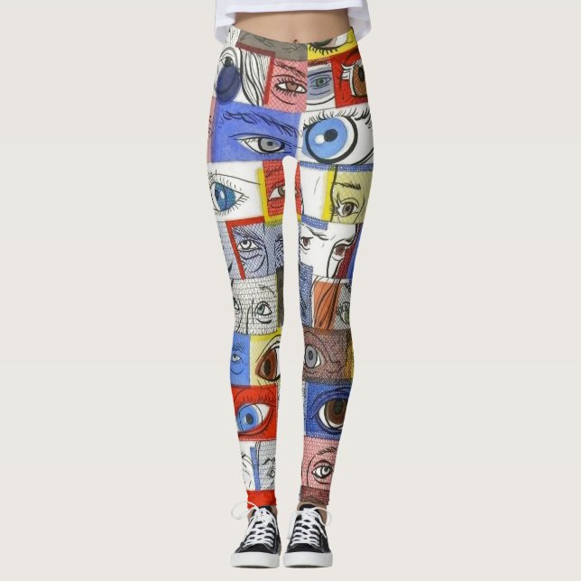 Leggings Dibujos salvajes de la diversión y únicos locos de (Anverso)