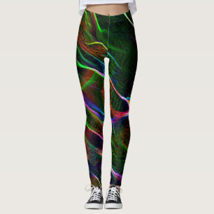Leggings Diferente y extraña confusión de líneas de colores