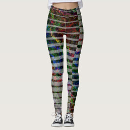 Leggings Diferentes rayas y arañazos de colores