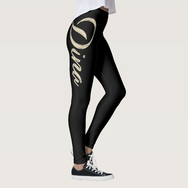 Leggings Dina white gold Handwriting Hose (Derecha)