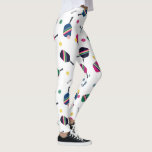 Leggings ¡Dink! El amarillo verde verde azul vibrante<br><div class="desc">Muestra tu amor por el pickleball con estas divertidas y vibrantes leggings que incluyen remo a rayas en tonos azules,  verdes y rosados y la palabra "dink!". ¡Un regalo único para el amante del pickleball en tu vida!</div>